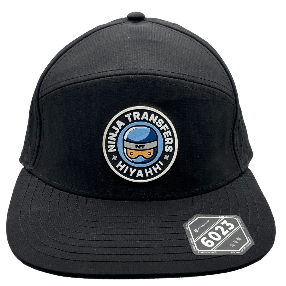 Ninja Transfers Hiyahh Foremost 6023 Black Trucker Hat 100% Polyester
